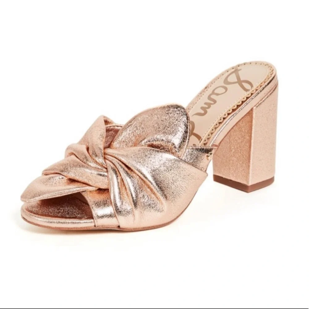 Sam Edelman Oda Rose Gold Mules - Picture 3 of 7
